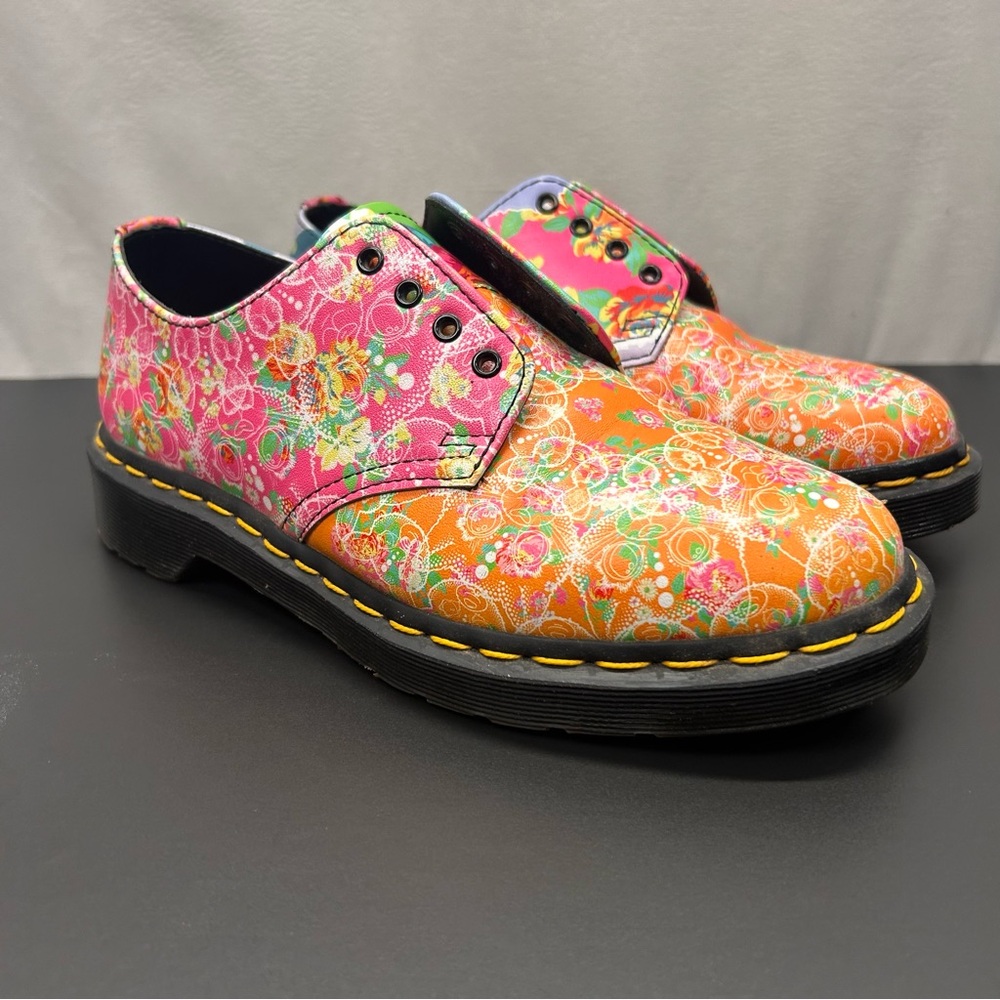 Dr. Martens Multicolor Floral Lace-Up Shoes